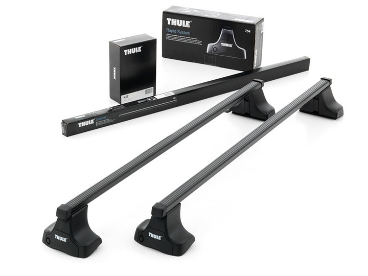 Стальной багажник на крышу автомобиля MINI Cooper, 3-dr Hatchback (M.k I), 2001-2006 Thule SquareBar- 1180 mm (Арт. 712200-754-1366)