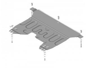 Защита стальная Мотодор для картера двигателя, КПП на KIA Cerato и Cee'd