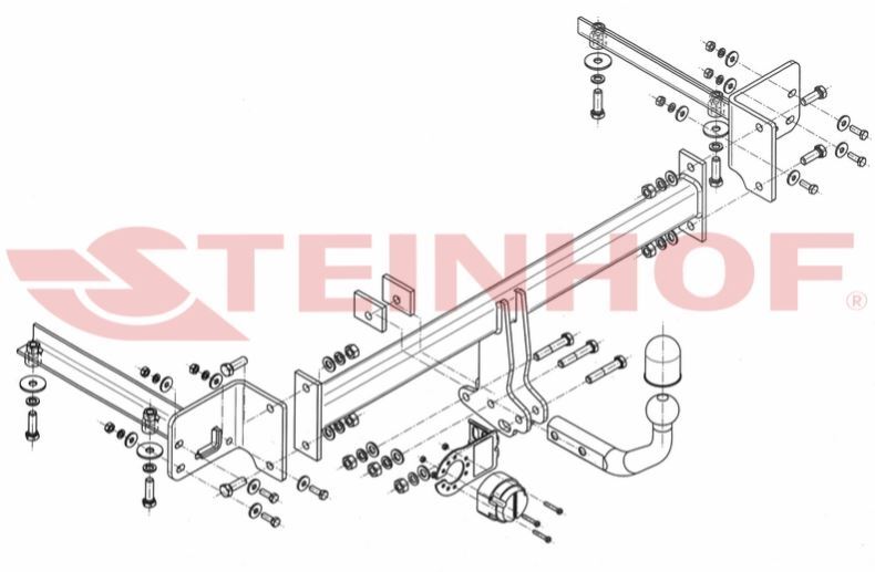 Фаркоп Steinhof для Honda Civic седан (FB)
