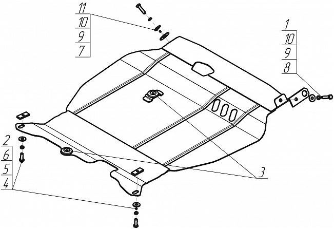 Установочный комплект для авт. багажника Thule 1324