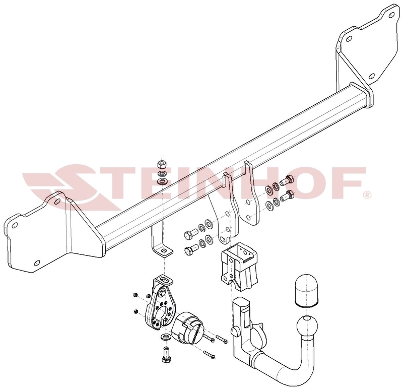 Фаркоп Steinhof для Mini Cooper Countryman/Paceman, шар AV