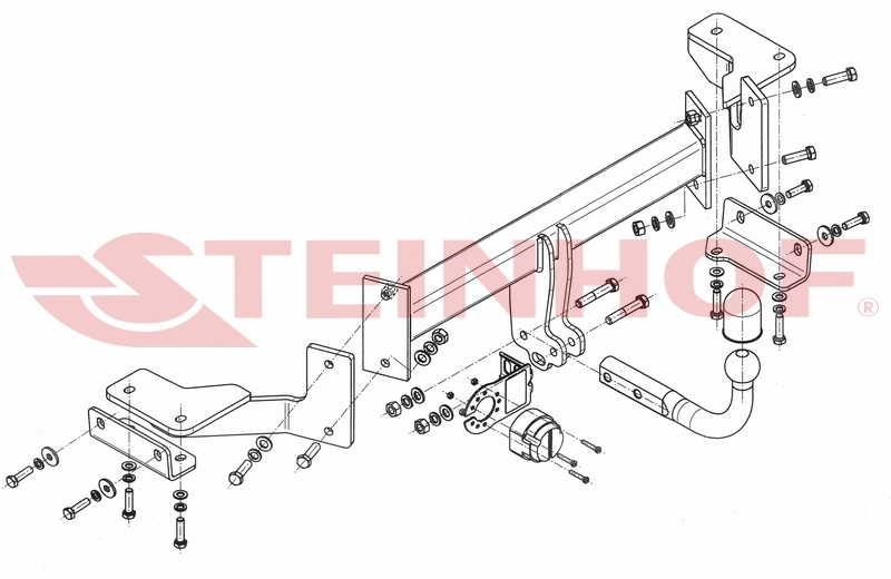 Фаркоп Steinhof для Hyundai Tucson и Kia Sportage 4