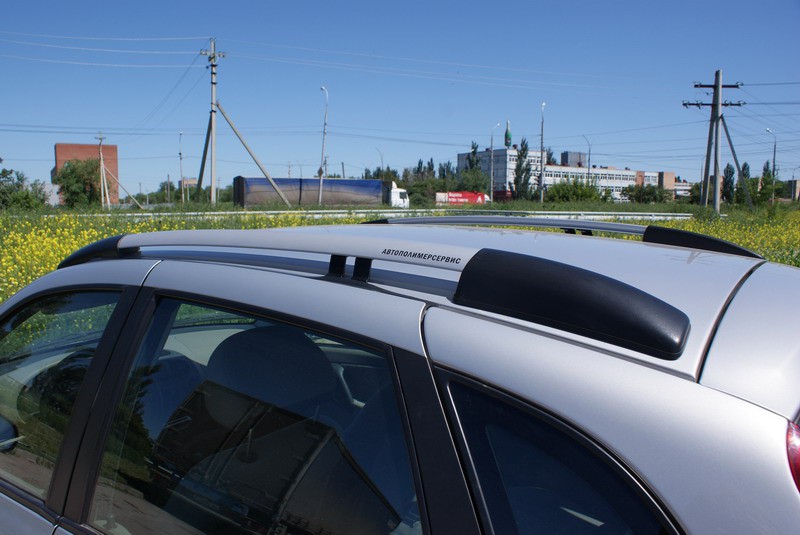 ​​​Рейлинги на крышу АПС черные для Lada Granta/Kalina и Datsun mi-DO