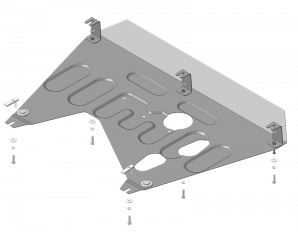 Защита стальная Мотодор для картера двигателя, КПП на Hyundai Creta