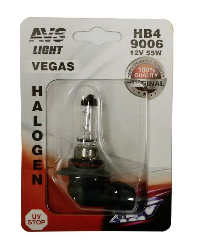 Галогенная лампа AVS Vegas HB4/9006.12V.55W.1шт.