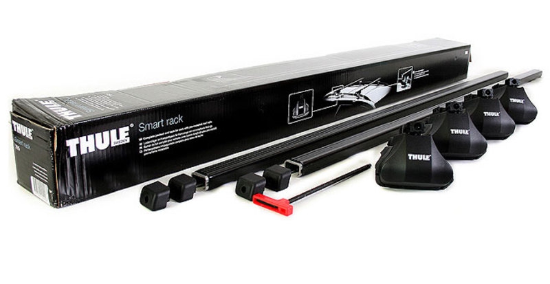 Стальной багажник на крышу автомобиля BMW, 5-series Touring , 5-dr Estate, 2001-2003, 2004-2010 Thule Smart Rack 784 (118 cm) (Арт. 784)