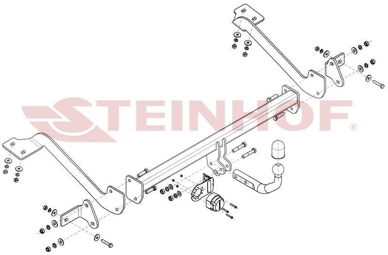 Фаркоп Steinhof для Citroen Berlingo Peugeor Partner XL/ Rifter XL