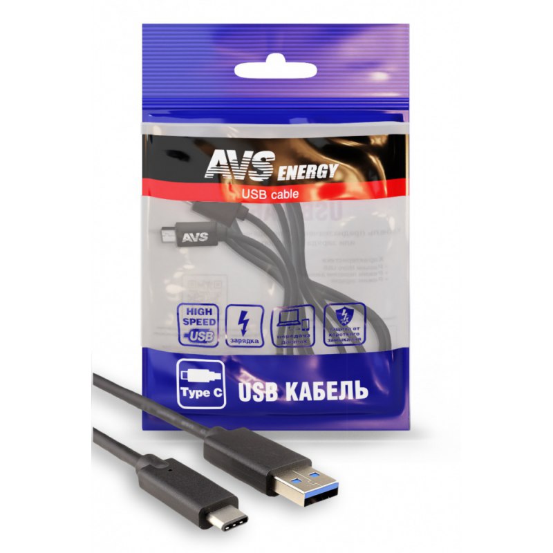 Кабель AVS Type C USB 2.0 1 м TC-31