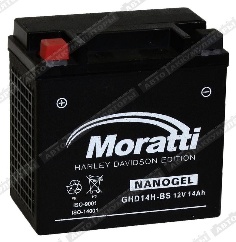 Мотоаккумулятор Moratti Nano Gel GHD14H-BS