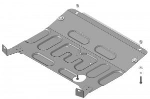 Защита стальная Мотодор для картера двигателя, КПП на Lada Granta/Granta Cross/Kalina/Kalina Cross и Datsun Mi-DO/On-DO
