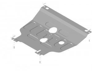 Защита стальная Мотодор для картера двигателя, КПП на ZAZ Sens и Lanos