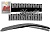 Дефлекторы окон (Серия \Art черная) Hyundai Starex 2008 -  г.в. СА Пластик (Арт. 2010031509111)