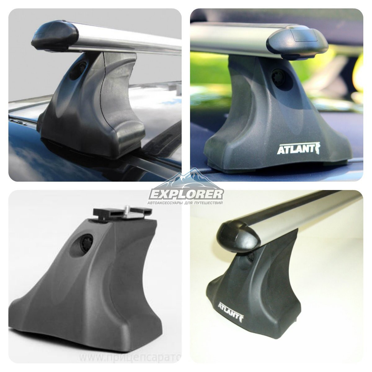 Багажник на крышу Атлант для Mazda CX-7 2006-2013г (аэродинамические дуги) 7001+8828+7011