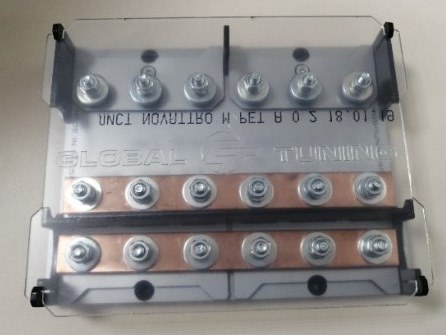 Дистрибьютор питания Global Tuning биполярный 6-канальный mod2 серебро